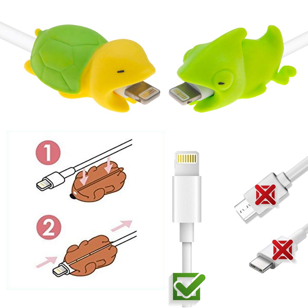 12PCS Cable Bites Animals Phone Cable Protector Cord Cute Animal Phone –  HJL Autoparts