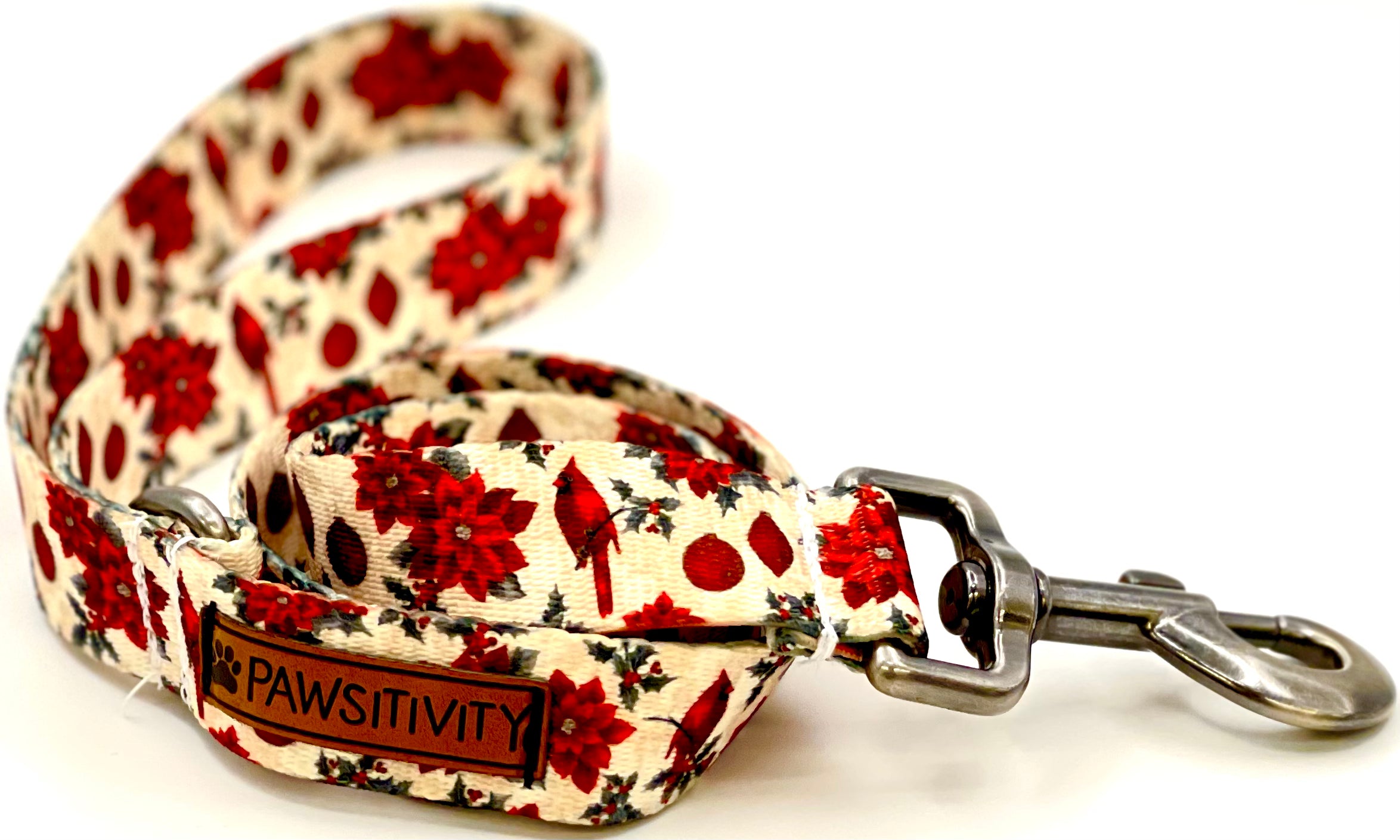 Holiday Cardinal Paisley Leash