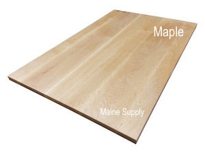 Maple wood tabletop from Maine Supply
