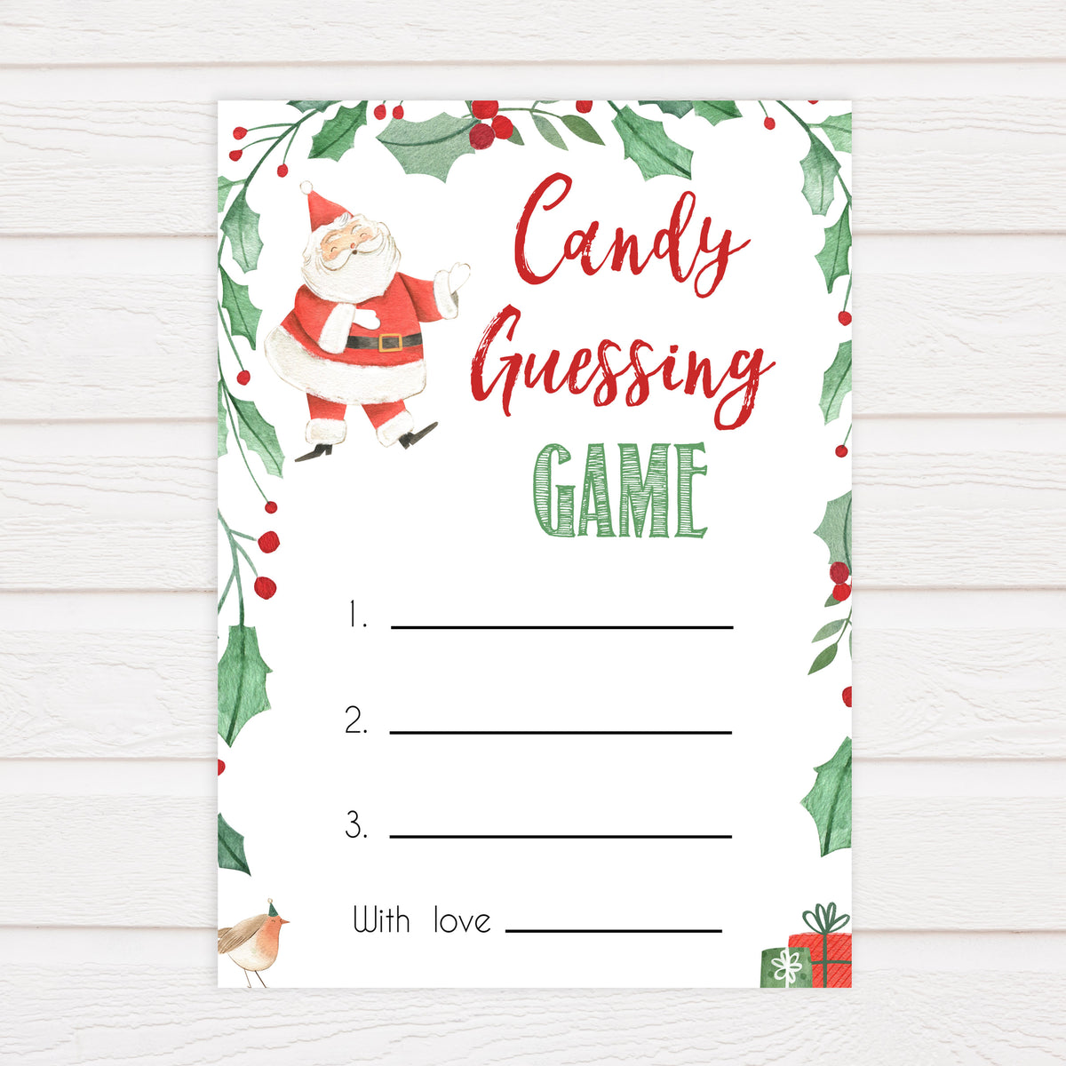 Free Printable Candy Guessing Game 7695