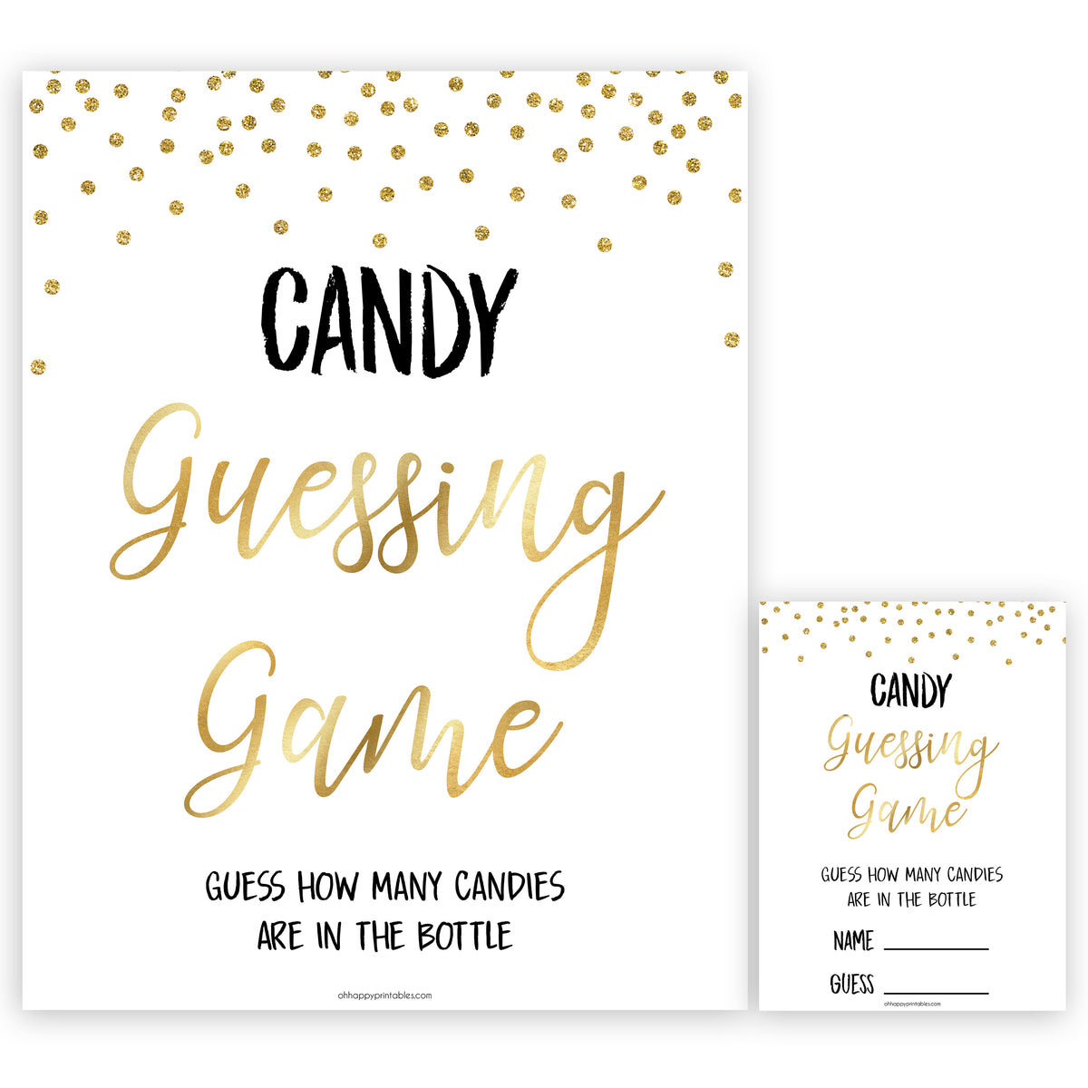 Template Free Printable Guess How Many Candies