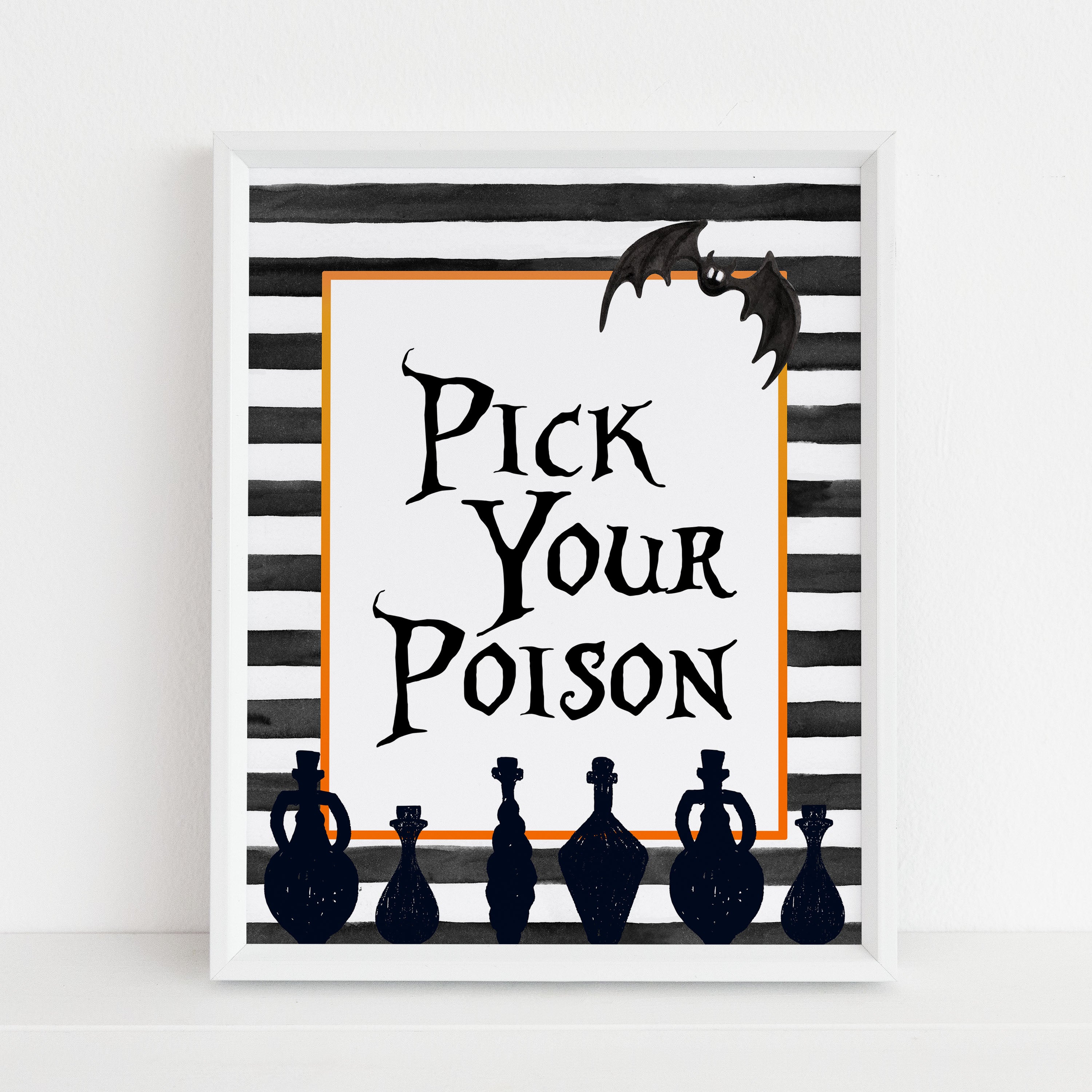 Pick Your Poison Table Sign Halloween Table Signs OhHappyPrintables