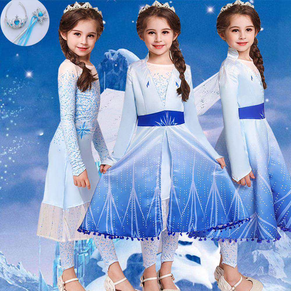 vestido infantil da elsa frozen