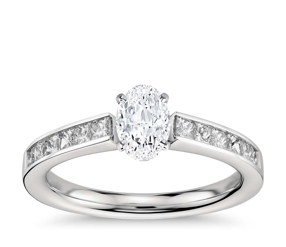 Engagement Ring - Channel Set Oval Cut