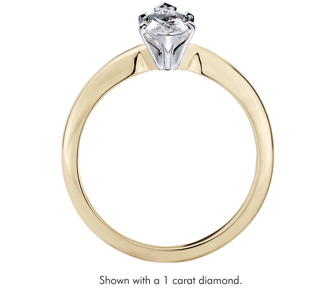 Solitaire Engagement Ring - Classic Six- Prong Marquise (18k Yellow Gold)