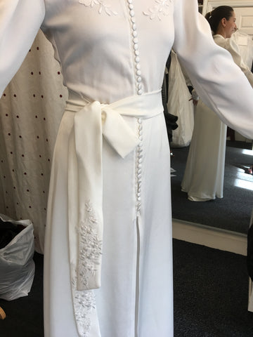 white bespoke dress