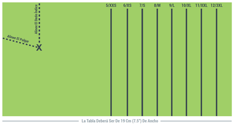 Tabla de Medida de Guantes