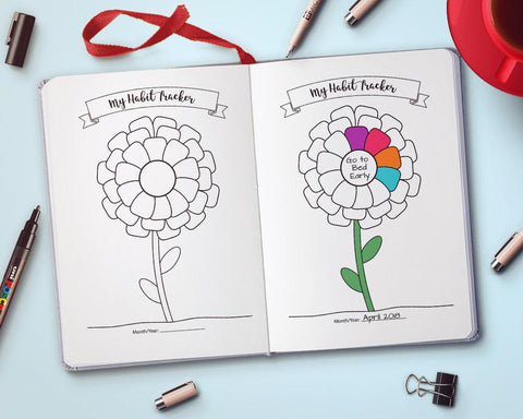 Flower Habit Tracker Printable