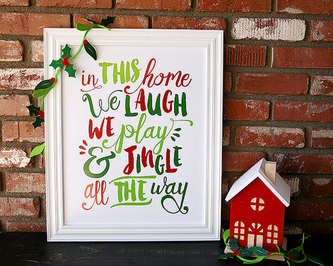 Free Christmas Typography Art Printable- If you're looking for last minute Christmas decor, greeting cards, or gift tags, don't bother with the stores or online shopping. Instead, check out these 25 free Christmas printables! | Christmas wall art printables, printable gift tags, holiday printables, kids activities, #freePrintables #Christmas #DigitalDownloadShop