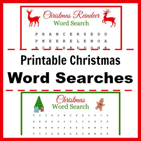 Free Printable Christmas Word Searches- If you're looking for last minute Christmas decor, greeting cards, or gift tags, don't bother with the stores or online shopping. Instead, check out these 25 free Christmas printables! | Christmas wall art printables, printable gift tags, holiday printables, kids activities, #freePrintables #Christmas #DigitalDownloadShop