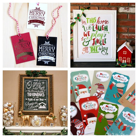 25 Free Christmas Printables- If you're looking for last minute Christmas decor, greeting cards, or gift tags, don't bother with the stores or online shopping. Instead, check out these 25 free Christmas printables! | Christmas wall art printables, printable gift tags, holiday printables, kids activities, #freePrintables #Christmas #DigitalDownloadShop