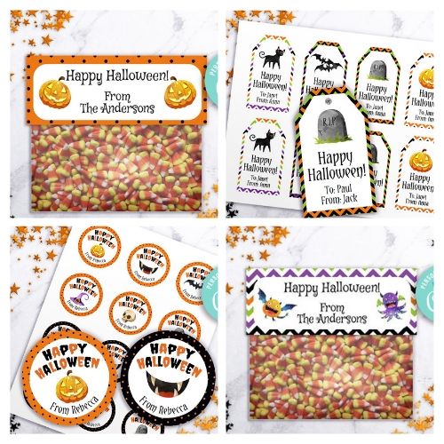 Editable Halloween Printables- Have the best Halloween party ever with these editable and printable Halloween tags and treat bag toppers! | #HalloweenParty #favorTags #treatBagTopper #Halloween #DigitalDownloadShop