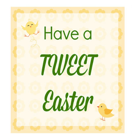 Free Printable Tweet Easter Gift Tags- These adorable free printable Easter gift tags would be perfect on Easter party favors or Easter baskets! | Easter tags for kids, Easter basket hang tags, #Easter #printable #giftTag #favorTag #DigitalDownloadShop