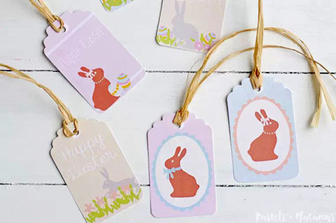 Free Printable Pastel Easter Gift Tags- These adorable free printable Easter gift tags would be perfect on Easter party favors or Easter baskets! | Easter tags for kids, Easter basket hang tags, #Easter #printable #giftTag #favorTag #DigitalDownloadShop