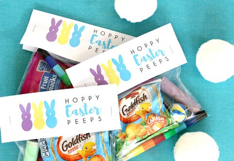 Hoppy Easter Peeps Free Printable Easter Treat Bag Topper- Make your Easter favors and candy gifts look egg-stra cute this year with some of these adorable free printable Easter treat bag toppers! | Easter party favors, Easter printable, #freePrintables #printable #Easter #treatBags #DigitalDownloadShop