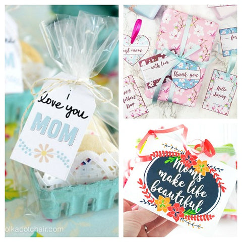 Free Printable Mother's Day Gift Tags- Make your Mother's Day gift even more special this year with one of these gorgeous free printable Mother's Day gift tags! There are so many pretty designs to choose from! | tags for homemade gifts, tags for DIY gifts, #freePrintables #mothersDay #giftTags #DigitalDownloadShop