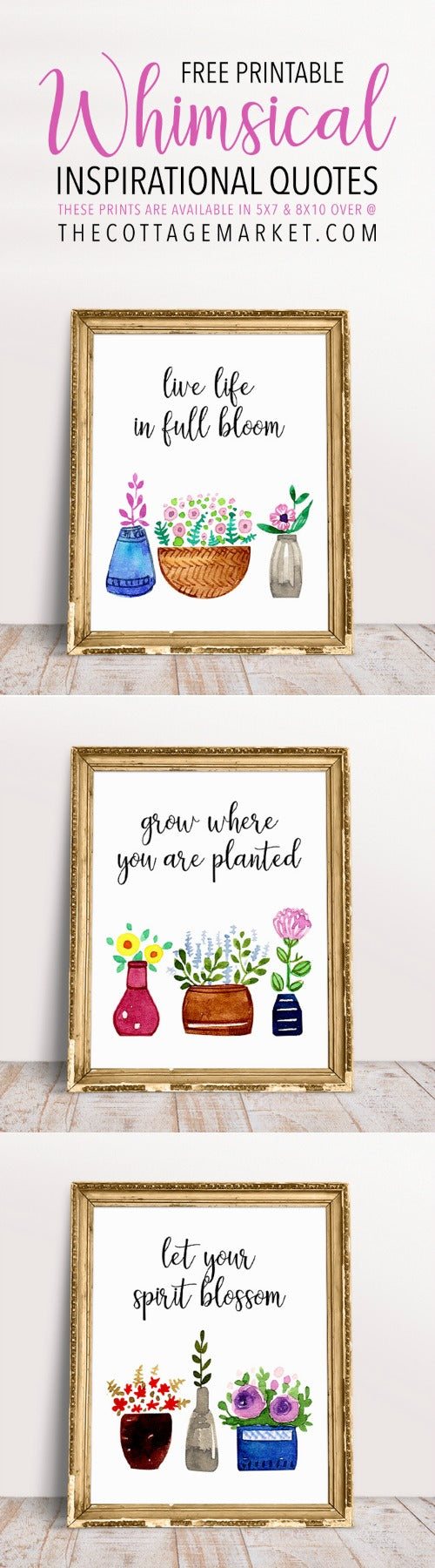 Sometimes all you need are some inspirational quotes to help you keep going through hard times. To make sure you stay motivated to complete your goals, get these motivational printables for your office! Typography and watercolor wall art included! | quotes, wall art, office decor, #printable #freePrintable #motivational #inspirational