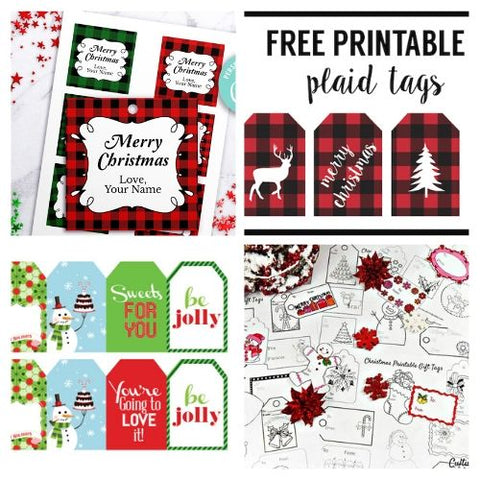 24 Christmas Gift Tags Printables- If you want the perfect finishing touch for your holiday gift wrapping, you need to check out these printable Christmas tags! There are so many pretty DIY holiday tags to choose from! | #freePrintables #freePrintable #Christmas #giftTags #DigitalDownloadShop