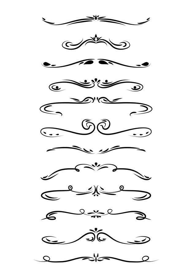12 Hand Drawn Dividers Clipart | The Digital Download Shop