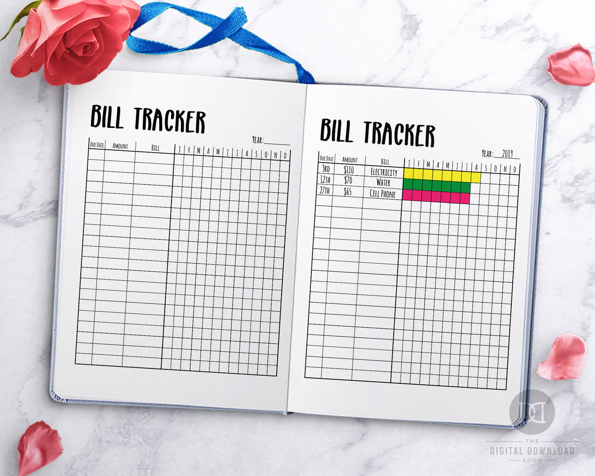 Bullet Journal Bill Tracker Ideas