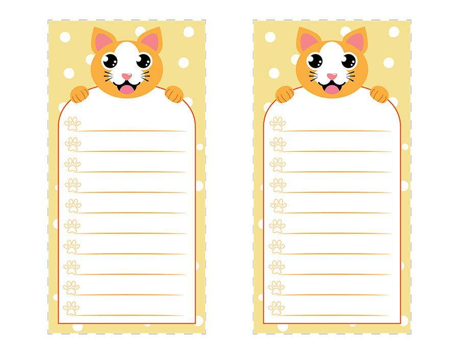 Printable Cute Notepad Template Printable World Holiday