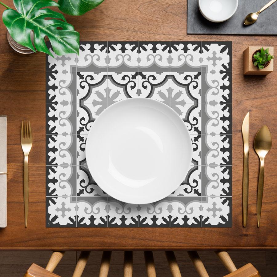 Hidraulik square vinyl placemats tile pattern Avenir design