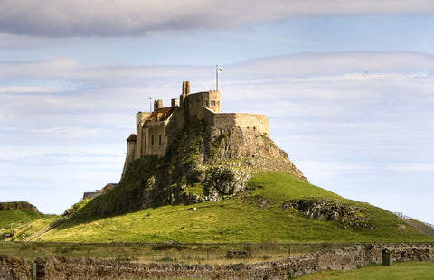 Veduta del monastero di Lindisfarne, posizionato sull'omonima isola 