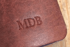 Initials Blind Embossed on Notebook