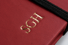 Gold Initials Embossed on Notebook