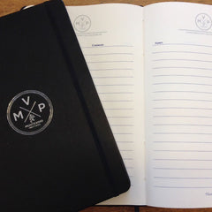 Notebook showing bespoke custom printed Pages