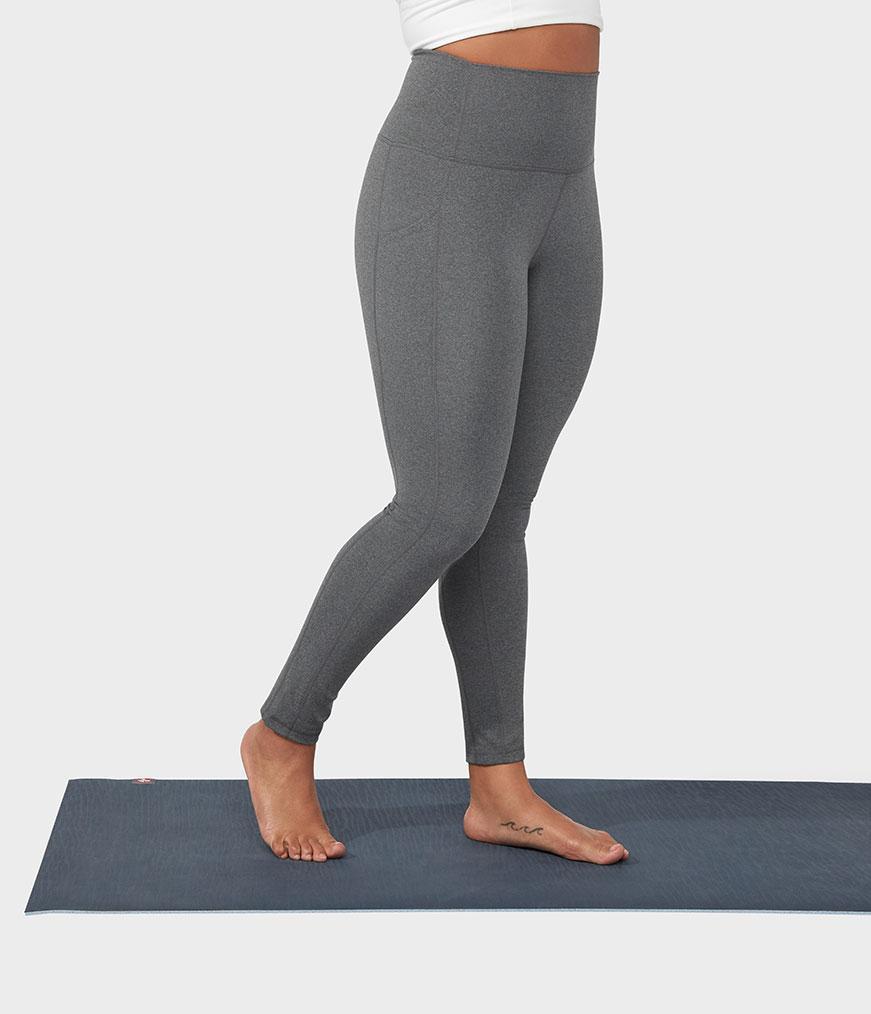 Manduka Performance Legging High Rise With Pocket - Heathered Grey
