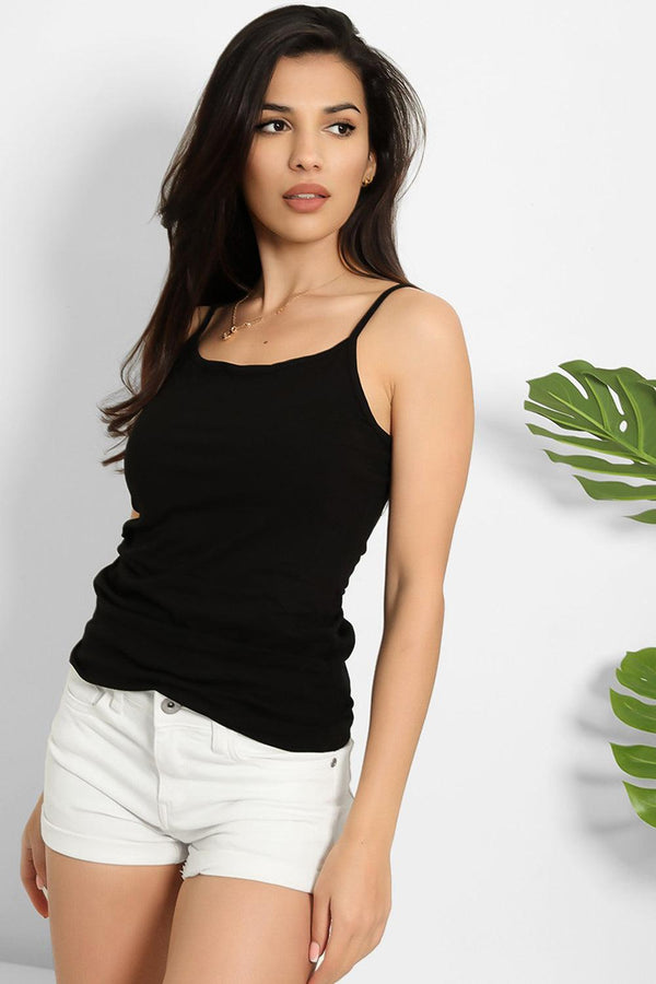 Stretchy Fabric Classic Cami Top Set Of Two-SinglePrice