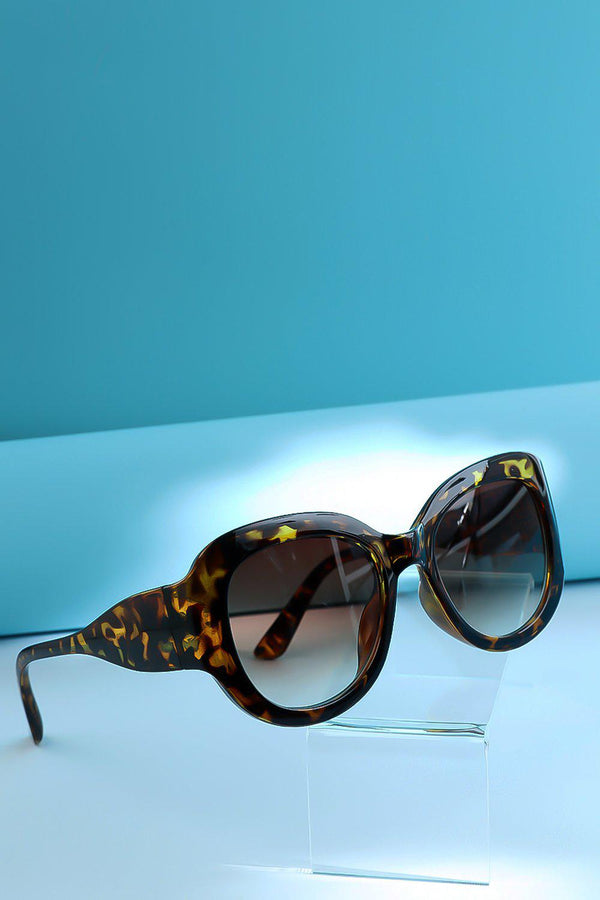 Gold Leopard Squoval Sunglasses-SinglePrice