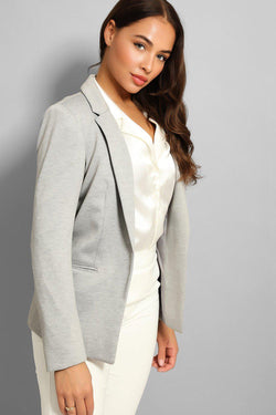 Grey Speckled Open Front Blazer - SinglePrice