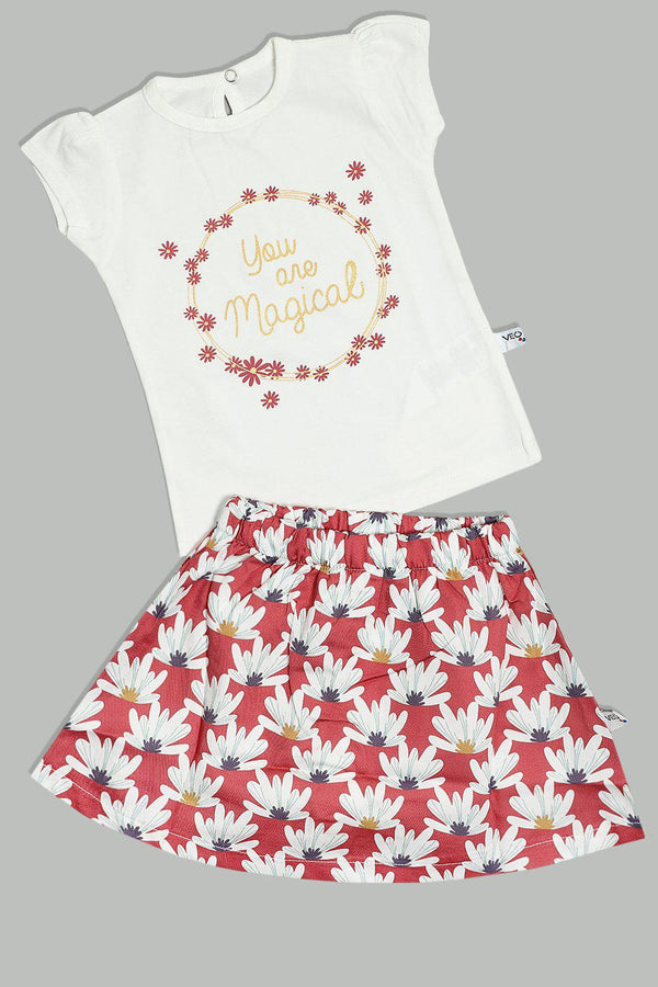 You Are Magical Tee And Skorts Baby Girl Set-SinglePrice