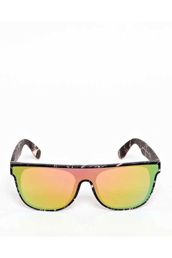 Oversized Flat Top Marble Sunglasses - SinglePrice