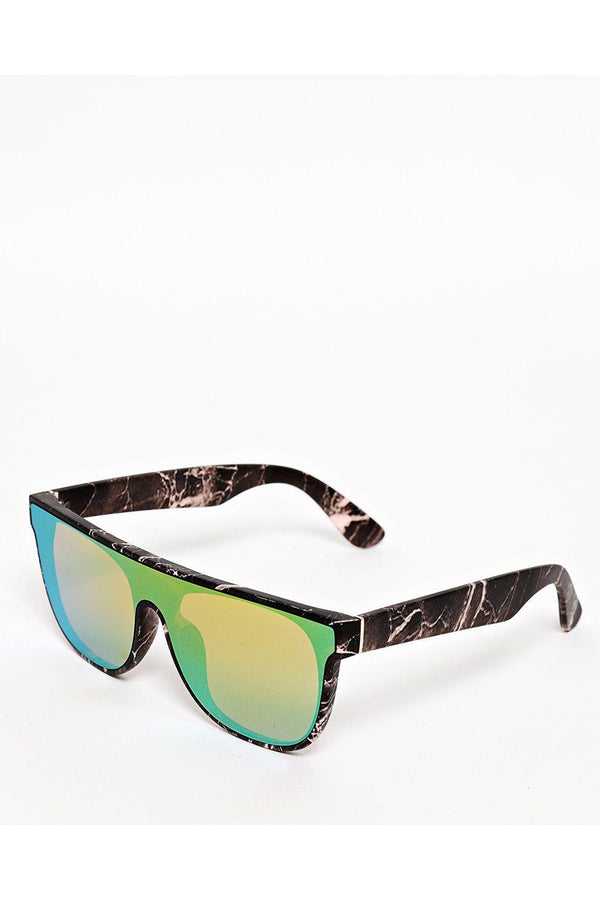 Oversized Flat Top Marble Sunglasses - SinglePrice