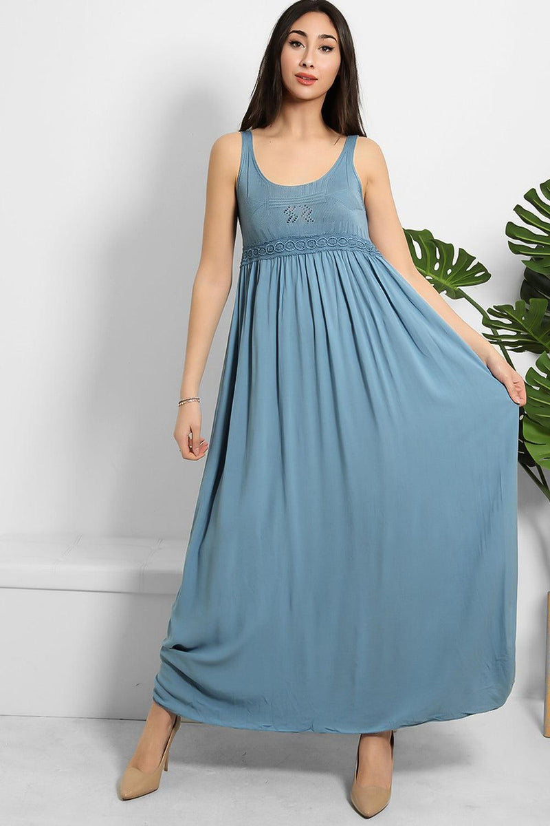 Fine Knit Bust Summer Maxi Dress