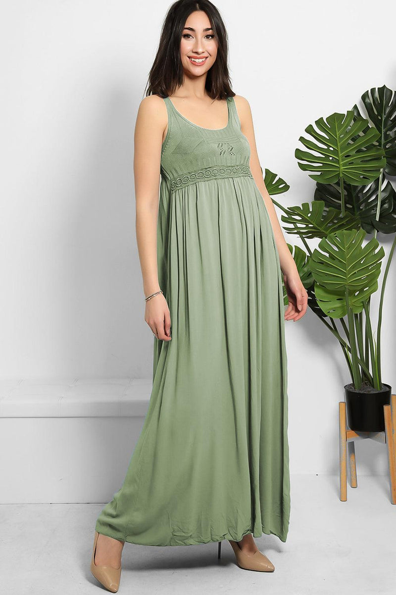 Fine Knit Bust Summer Maxi Dress