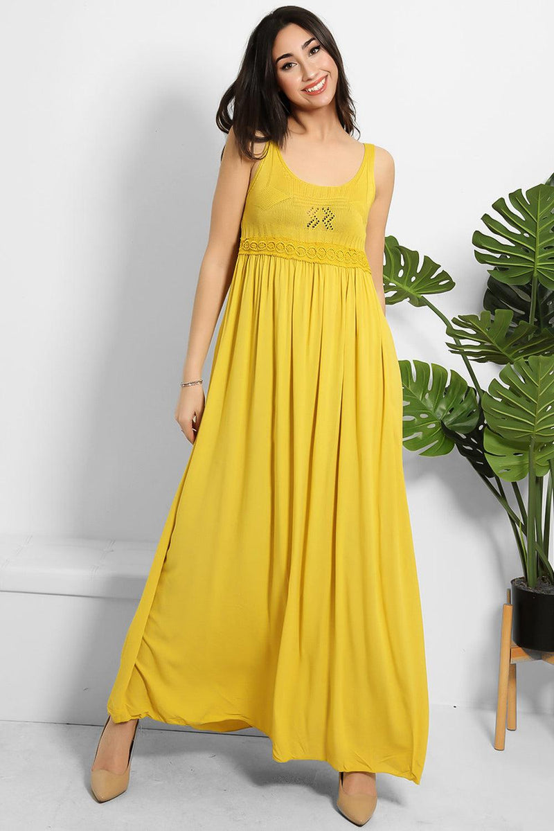 Fine Knit Bust Summer Maxi Dress