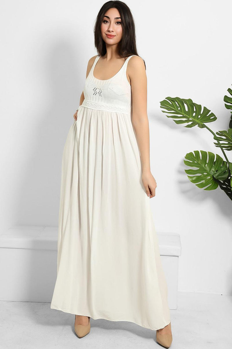 Fine Knit Bust Summer Maxi Dress