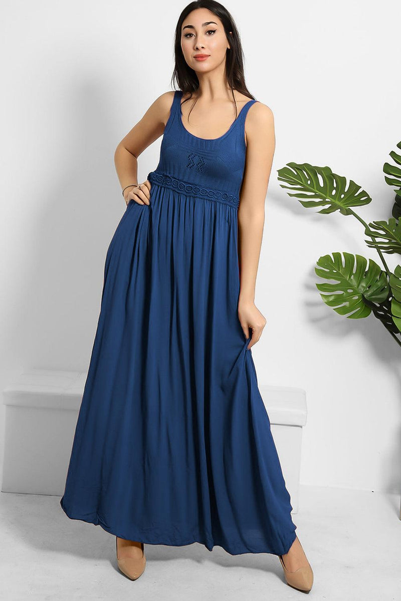 Fine Knit Bust Summer Maxi Dress