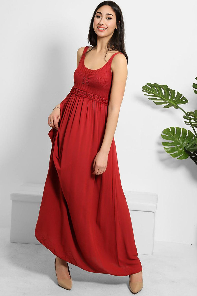 Fine Knit Bust Summer Maxi Dress