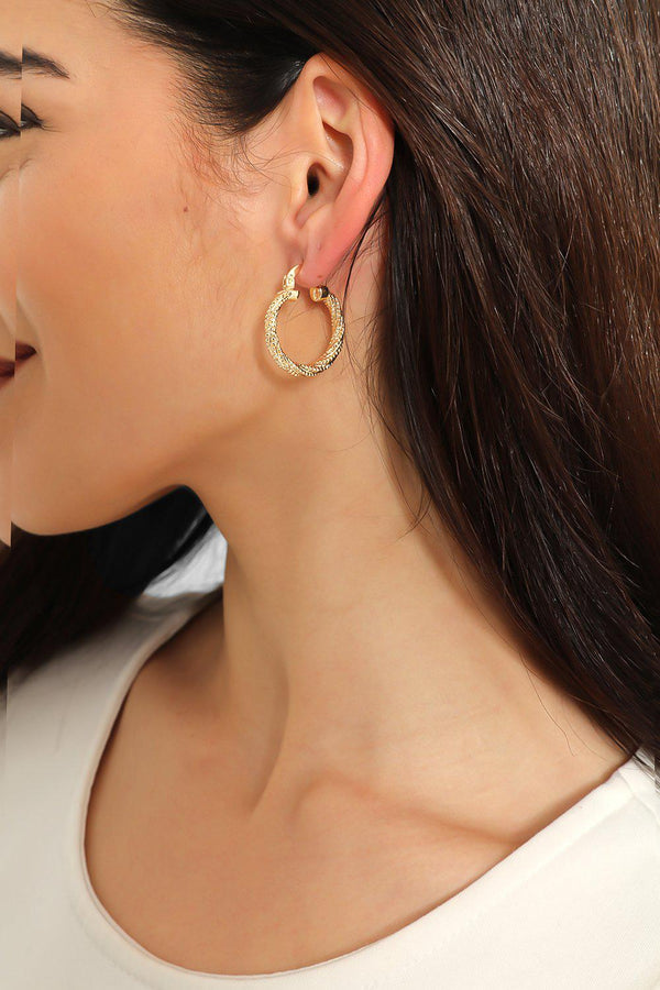 Gold Multi Twisted Hoop Earrings - SinglePrice