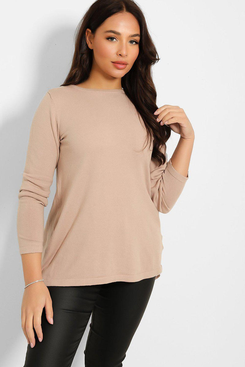 Chiffon Tail Fine Knit Pullover-SinglePrice