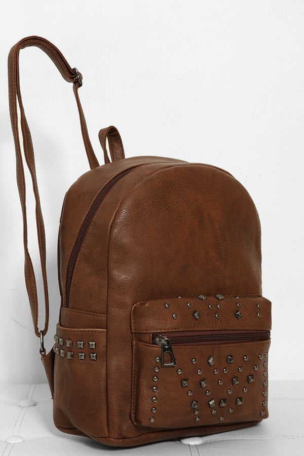 Mixed Studs Details Backpack-SinglePrice