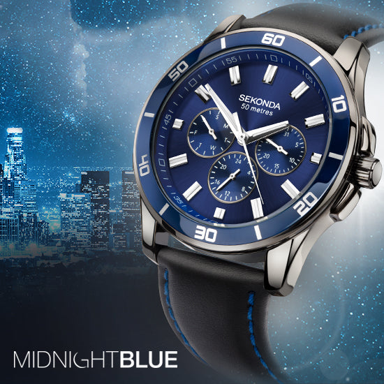 sekonda mens watch midnight blue