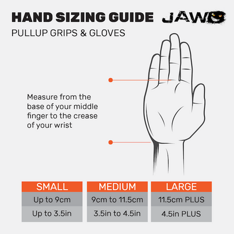 Jaw hand sizing guide