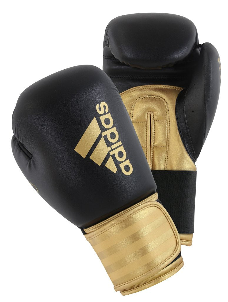 adidas boxing gloves black and gold