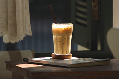 ice latte basking in sun